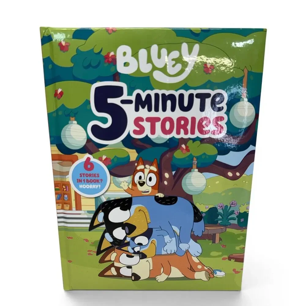 Bluey 5-Minute Stories Hardcover Book 6 Stories in 1 Book Kids Bedtime Reading